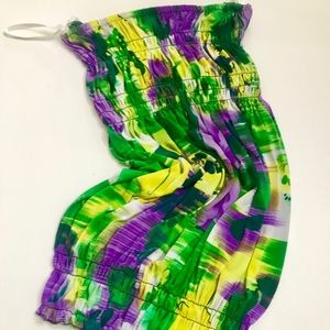 One Size Multicolor Silky Strapless Top